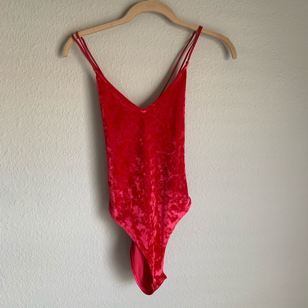 Red Velvet Body Suit